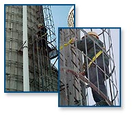 450 foot chimney ladder climbing safety and rescue systems