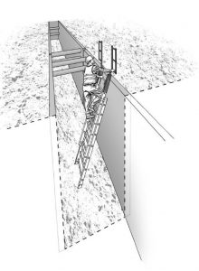 Trench access and exit