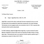 David W. Covino testimonial